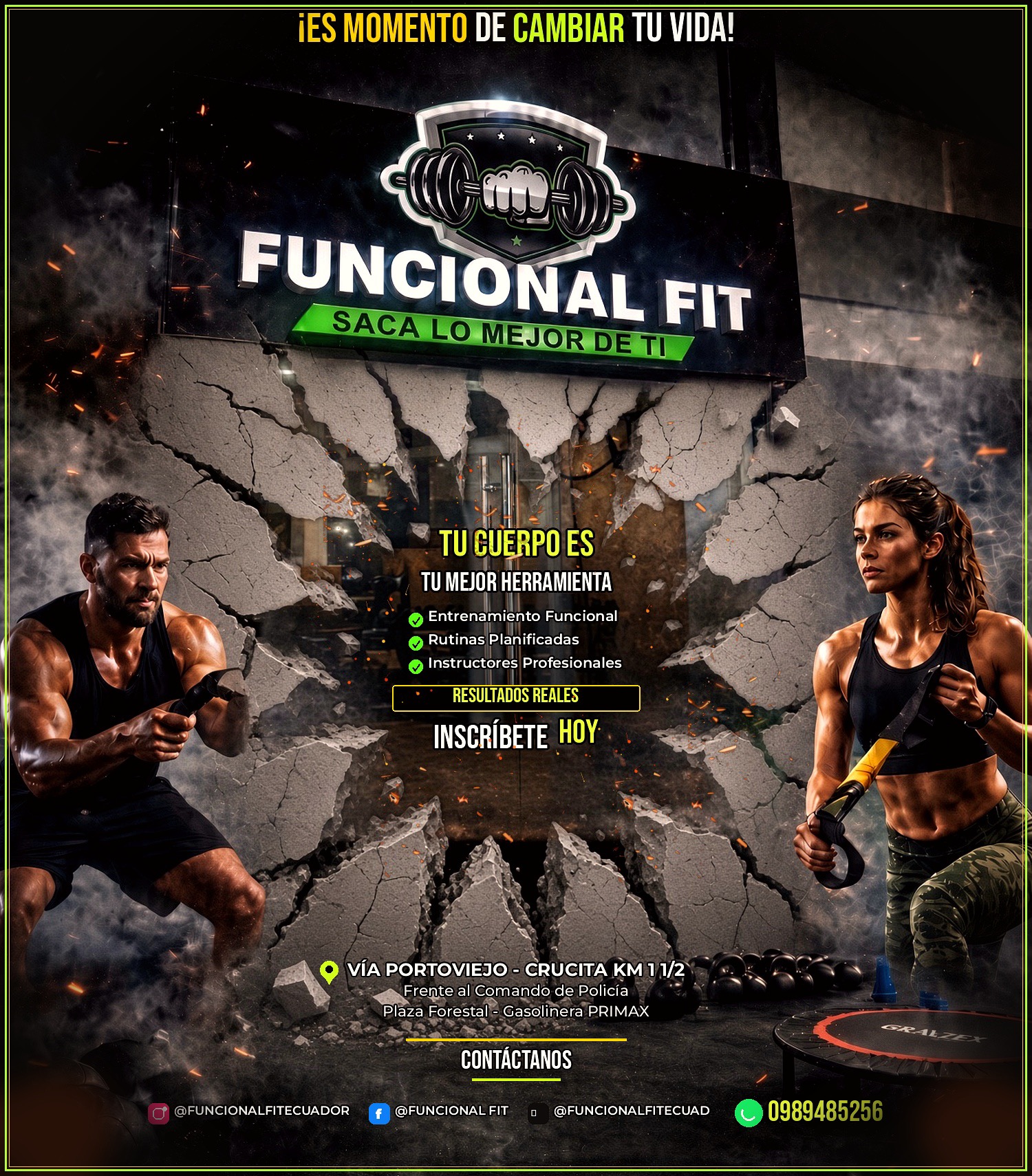 Afiche de FUNCIONAL FIT: entrenamiento funcional, rutinas planificadas e instructores profesionales